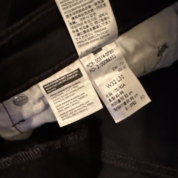 Levi's Men's Straight Jeans - Black - Picture 2 of 4